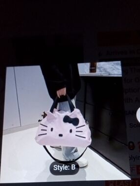 Cute Pink Hello Kitty Tote Bag with Bow -